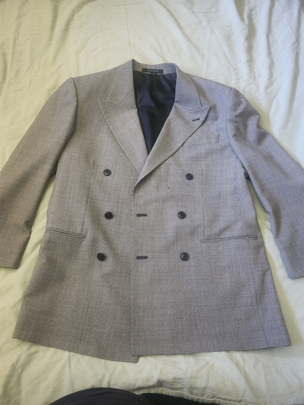 Giorgio Cosani Double-Breasted Men's Blazer in Light Gray 40 R